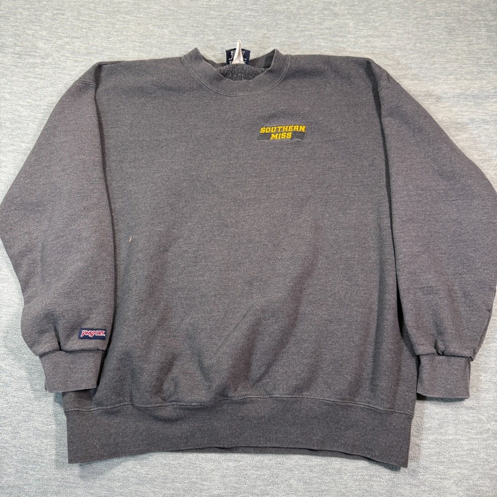 Jansport Sweatshirt Men XL‎ Gray Southern Miss Golden Eagles Graphic Vintage 90s